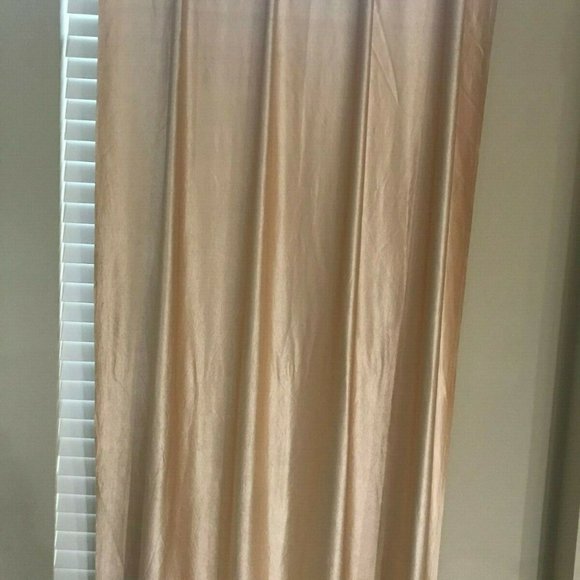NEW CREAM PLEATED CURTAIN PANELS - Picture 1 of 7